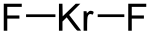 Formula structurală a difluorurii de cripton