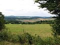 Knüllgebirge: Nordwestblick vom Eisenberg Richtung Knüllköpfchen (Entfernung Luftlinie etwa 7 km)