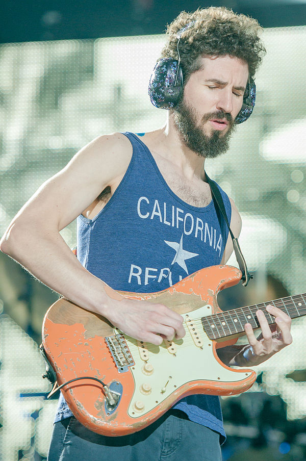 Delson performing with Linkin Park at Rock im Park in 2014
