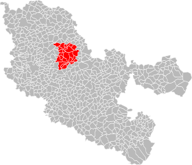 Ubicación de la Comunidad de municipios del país de Boulageois