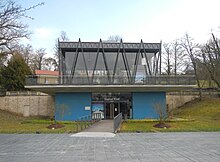 Pavillon mit dem Museum im Park des Thermalbads in Bad Mondorf