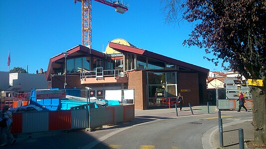 La station de métro Fontaine-Lestang en travaux en 2018.