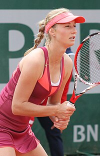 Makarova at the 2013 French Open. Makarova RG13 (3) (9371002417) (cropped).jpg