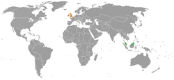 نقشهٔ مکان‌نمای Malaysia و United Kingdom