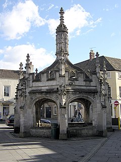 Market cross structure marking a market square