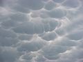 Mammatus clouds in Milan, Italy, in July 2005 on a very hot, humid day without wind