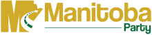 The original party logo under the Manitoba Party name used in the 2016 election. Manitoba Party Logo.svg