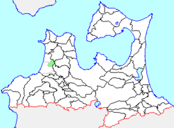 Inagakining Aomori prefekturasida joylashgan joyi