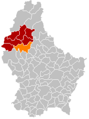 Localização de Esch-sur-Sûre em Luxemburgo