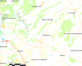 Mapa obce Hérisson