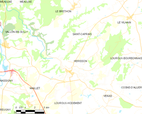 Poziția localității Hérisson