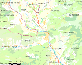 Mapa obce Sisteron