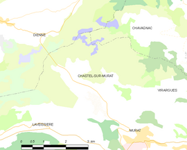 Mapa obce Chastel-sur-Murat