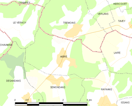 Mapa obce Aibre