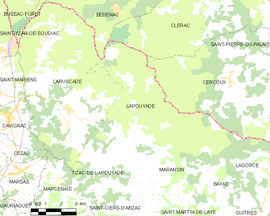 Mapa obce Lapouyade