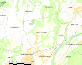 Mapa obce Saint-Vérand