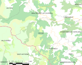 Mapa obce Roche