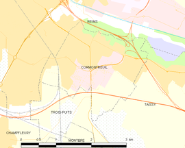 Mapa obce Cormontreuil