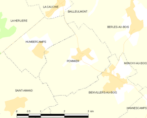 Poziția localității Pommier