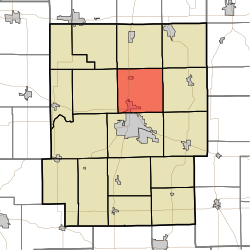 Map highlighting Plain Township, Kosciusko County, Indiana.svg