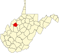 Kaart van Host County in West Virginia