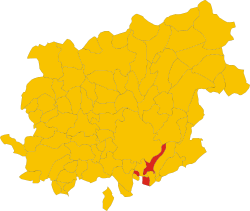 Lokasi San Nicola Manfredi di Provinsi Benevento