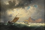 Skepp på stormigt hav (1852)