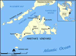 Kaart van Martha's Vineyard