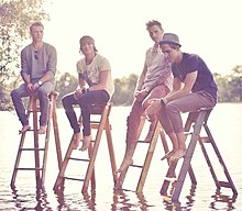 McFly in 2011 (from left to right): Harry Judd, Dougie Poynter, Danny Jones and Tom Fletcher