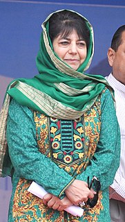Mehbooba Mufti Indian politician and Former Chief Minister of Jammu and Kashmir