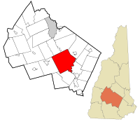 Merrimack County New Hampshire incorporated and unincorporated areas Concord highlighted.svg