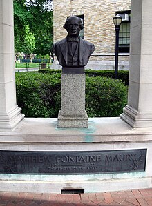 Bust of Maury in the Hall of Fame for Great Americans, New York City