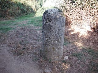 Roman milestone on the camino