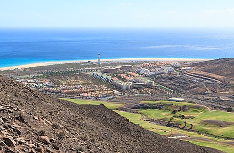 View from Talahijas to Morro Jable Fuerteventura