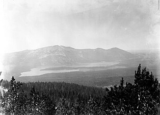 Heart Lake and Mount Sheridan, ca1890