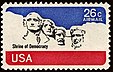 1974 Mount Rushmore Stamp Issued in United States