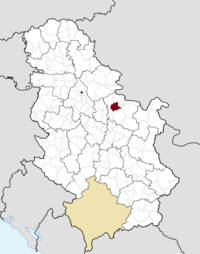 Location of the municipality of Malo Crniće within Serbia