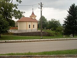 Center of the village with a chapel