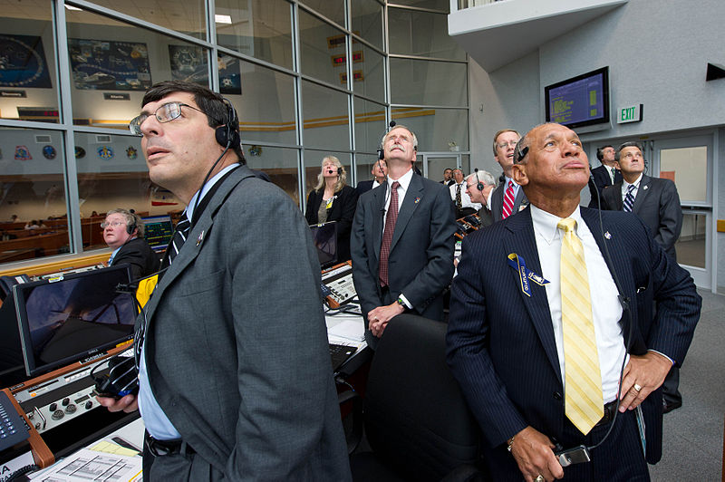 File:NASA officials watch the final mission of the Space Shuttle.jpg