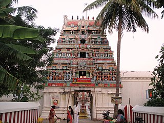 Nathan Kovil Hindu temple of Vishnu near Kumbakonam, India