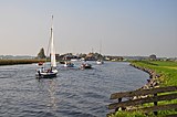 Het zuidelijk deel van de Zijp met in de verte boerderij Zijleinde