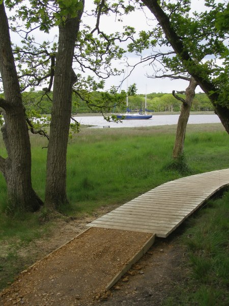 File:New duckboards on the riverside walk, Bucklers Hard - geograph.org.uk - 176963.jpg