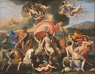 <i>Triumph of Neptune and Amphitrite</i> Painting by Nicolas Poussin, c. 1636