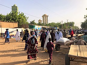 Niger, Kiota (06), people leaving mosque after prayers.jpg