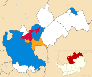 Map showing the results of the 2021 North Hertfordshire District Council election North Hertfordshire UK local election 2021 map.svg