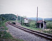 Panorama in 1978 shoring wooden station building