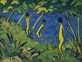 「Landscape with Yellow Nudes」(c.1919)
