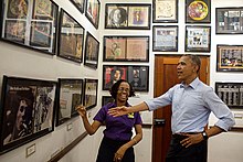 L’ancien président des États-Unis Barack Obama au musée Bob Marley, Kingston, 2015.