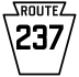 Pennsylvania Route 237 işaretçisi