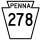 Pennsylvania Route 278 marker